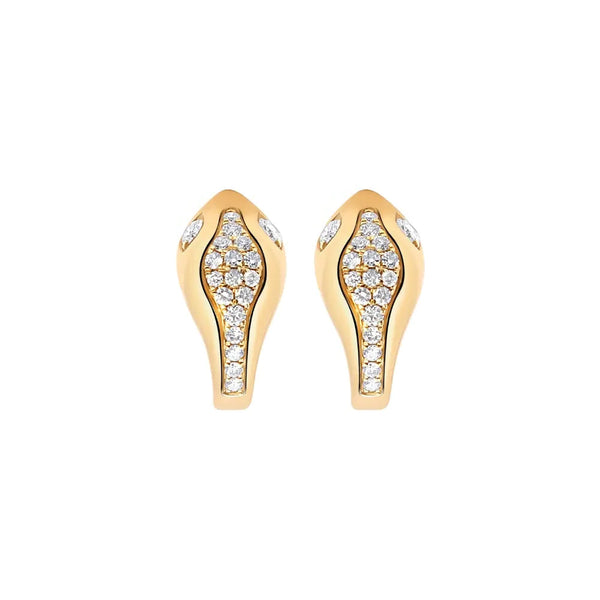  SNAKE HEAD HOOPS D0.60CT  6G 18KY Princess Jewelry Shop