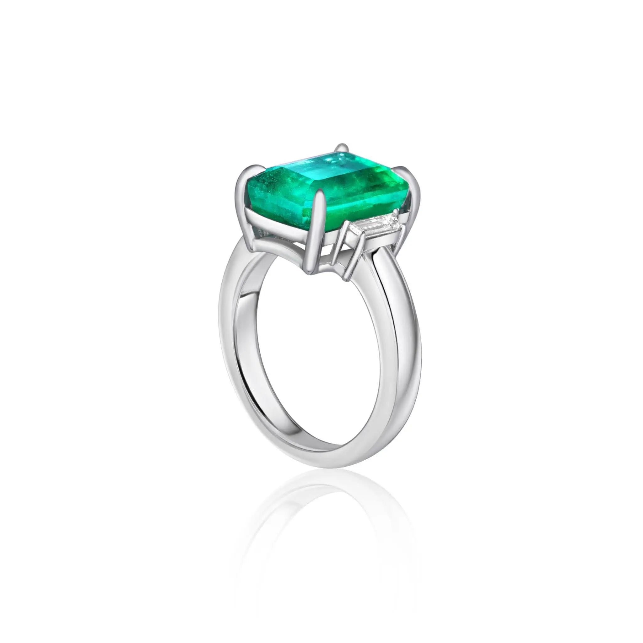 Solitaire Emerald Ring-Princess Jewelry Shop