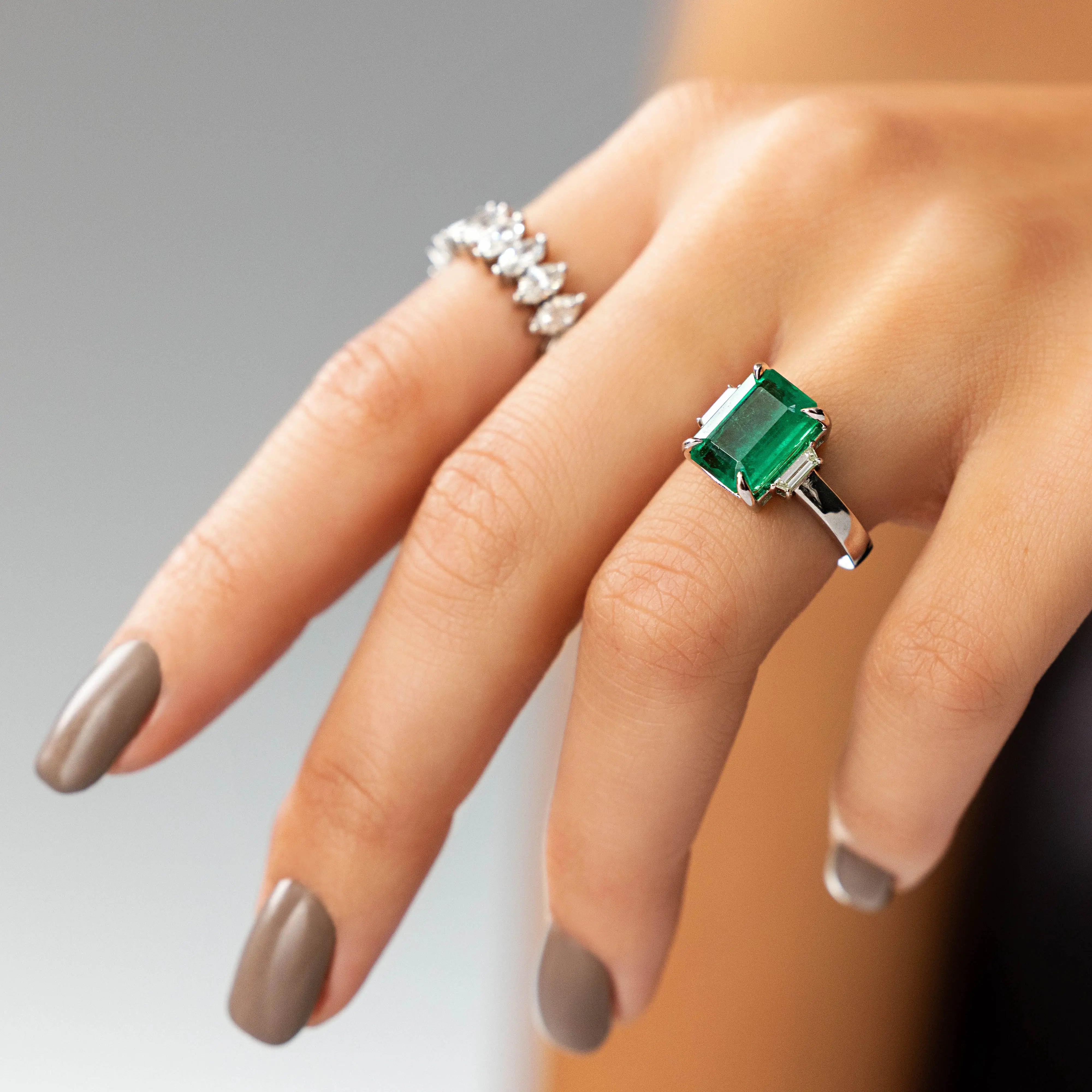 Solitaire Emerald Ring-Princess Jewelry Shop