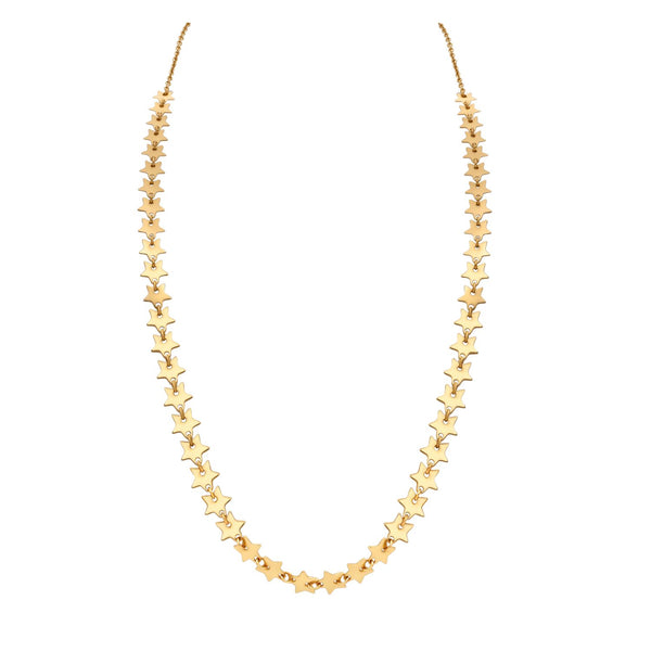 Star Station Chain Necklace in 14K Yellow Gold