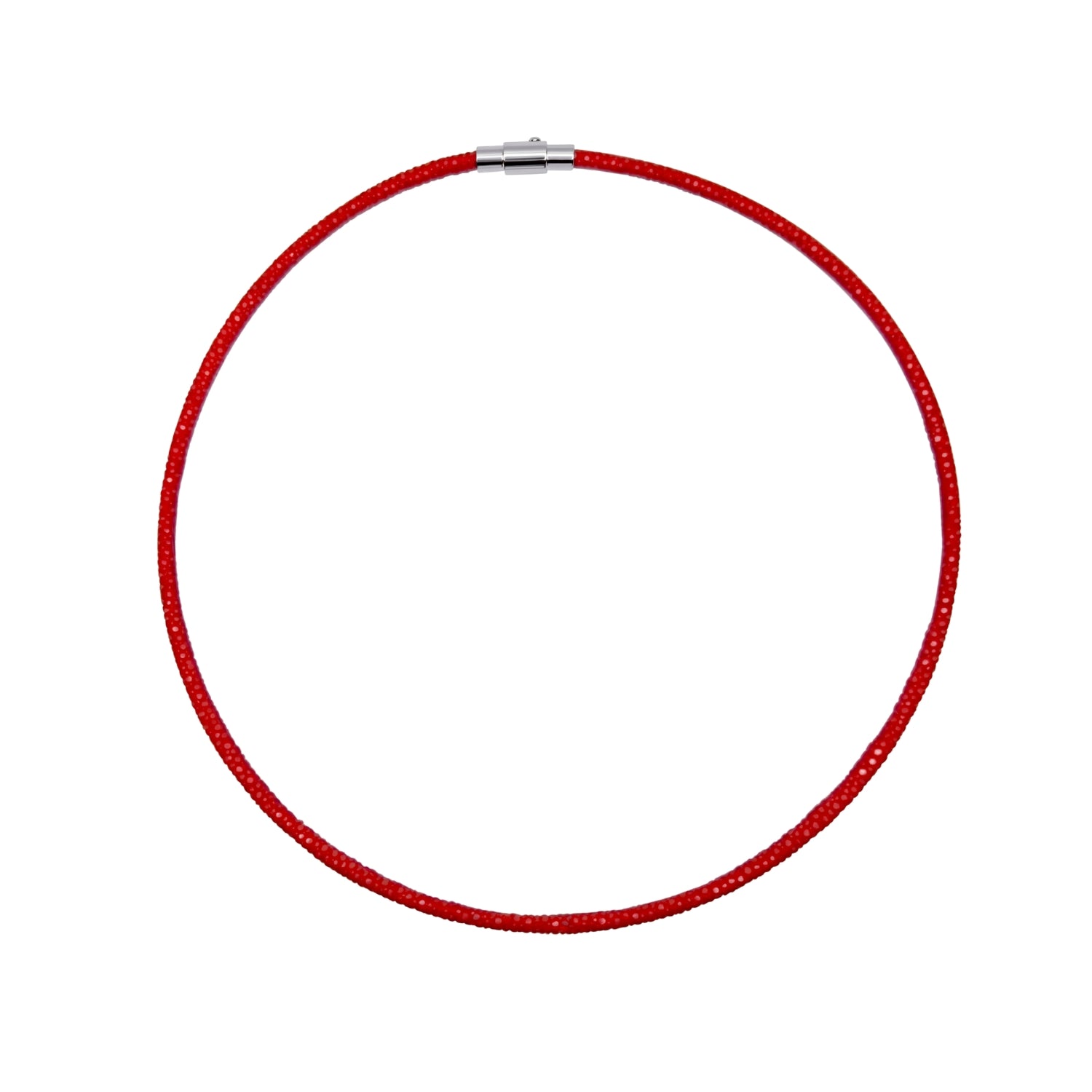 Stingray Cord Necklace with Silver Clasp