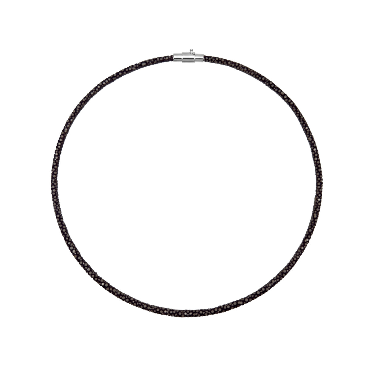Stingray Cord Necklace with Silver Clasp