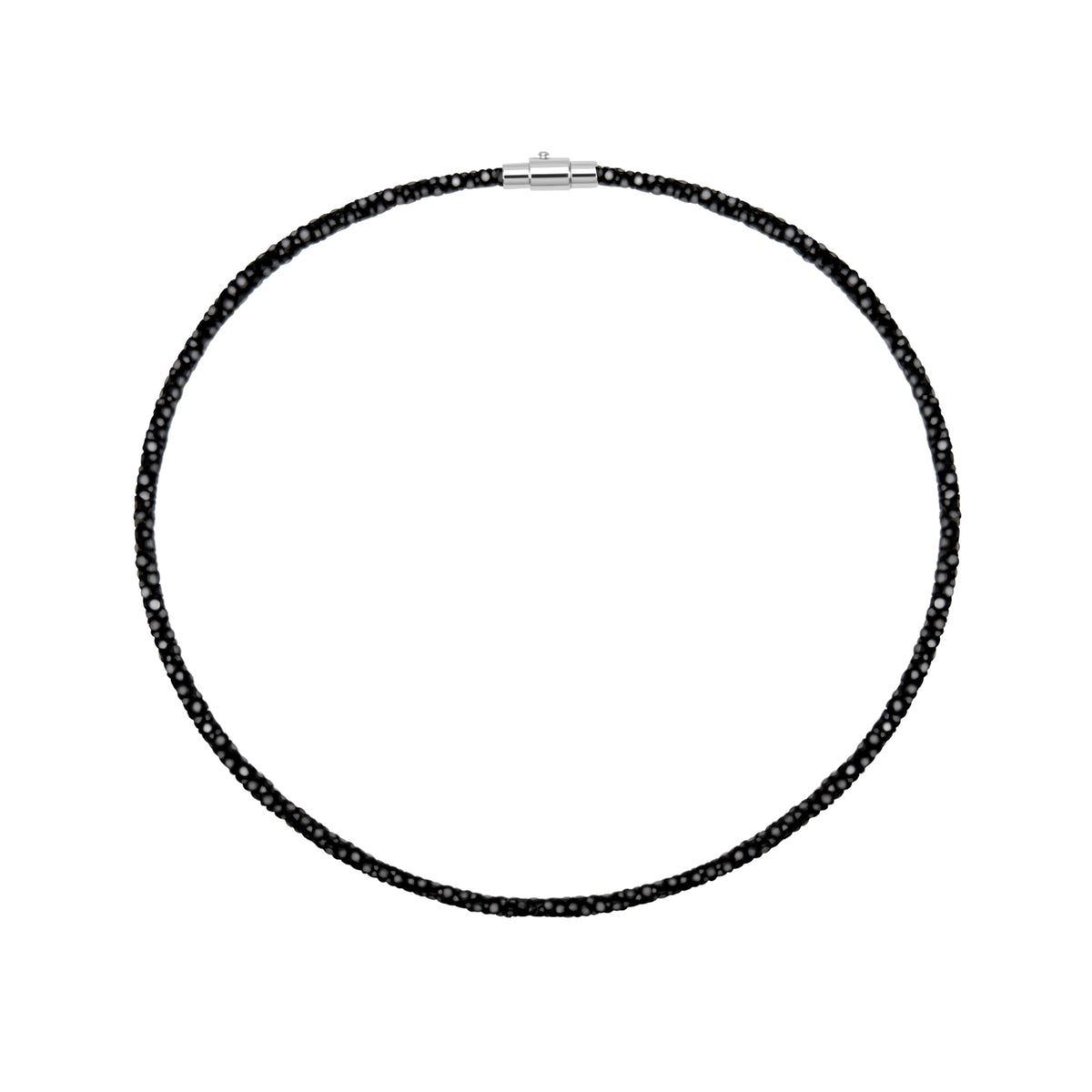 Stingray Cord Necklace with Silver Clasp
