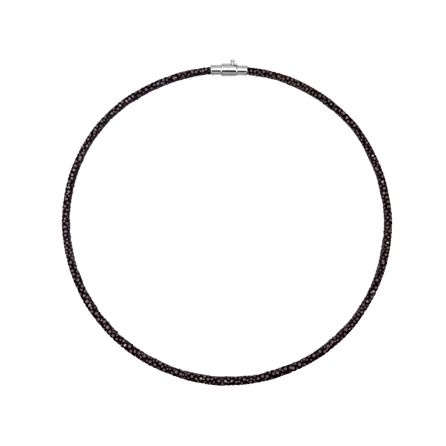 Stingray Cord Necklace with Silver Clasp