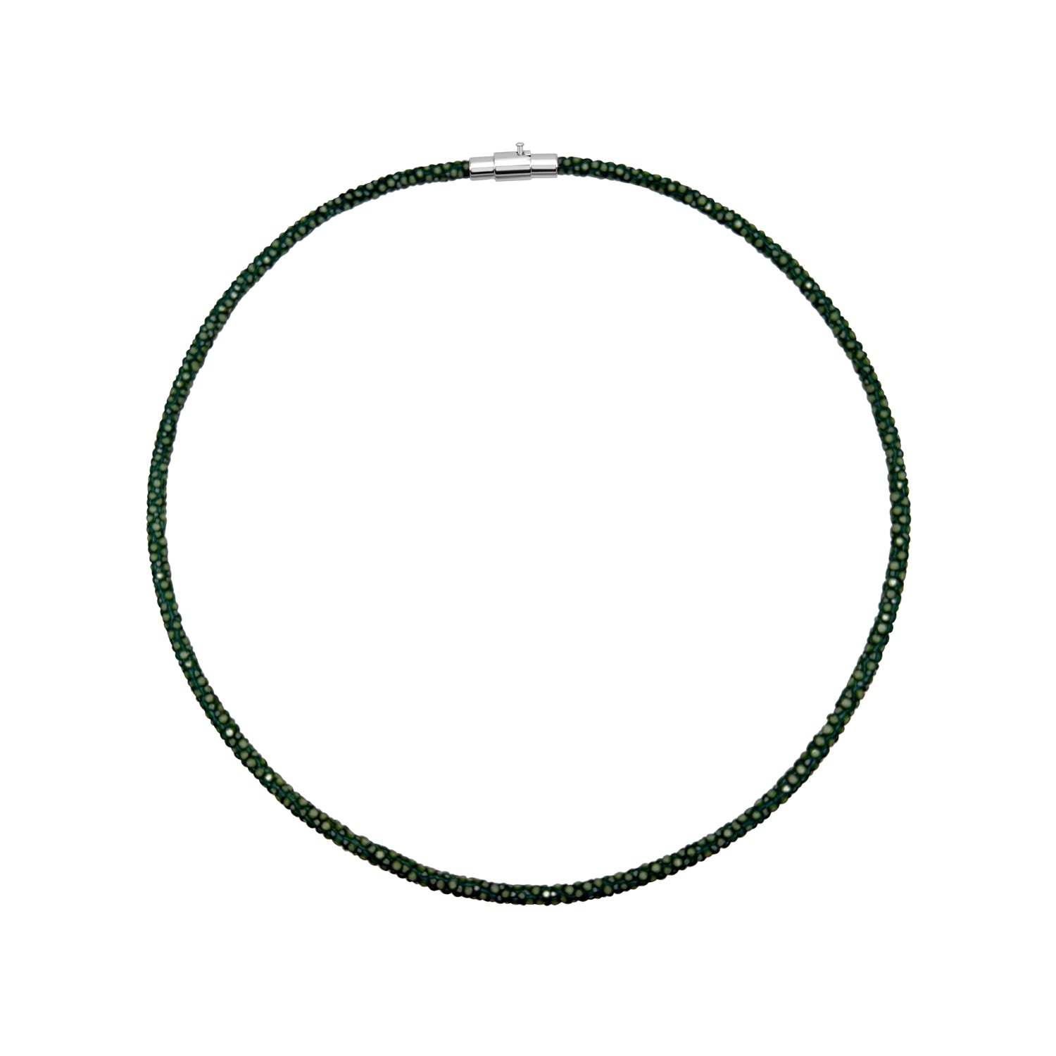 Stingray Cord Necklace with Silver Clasp
