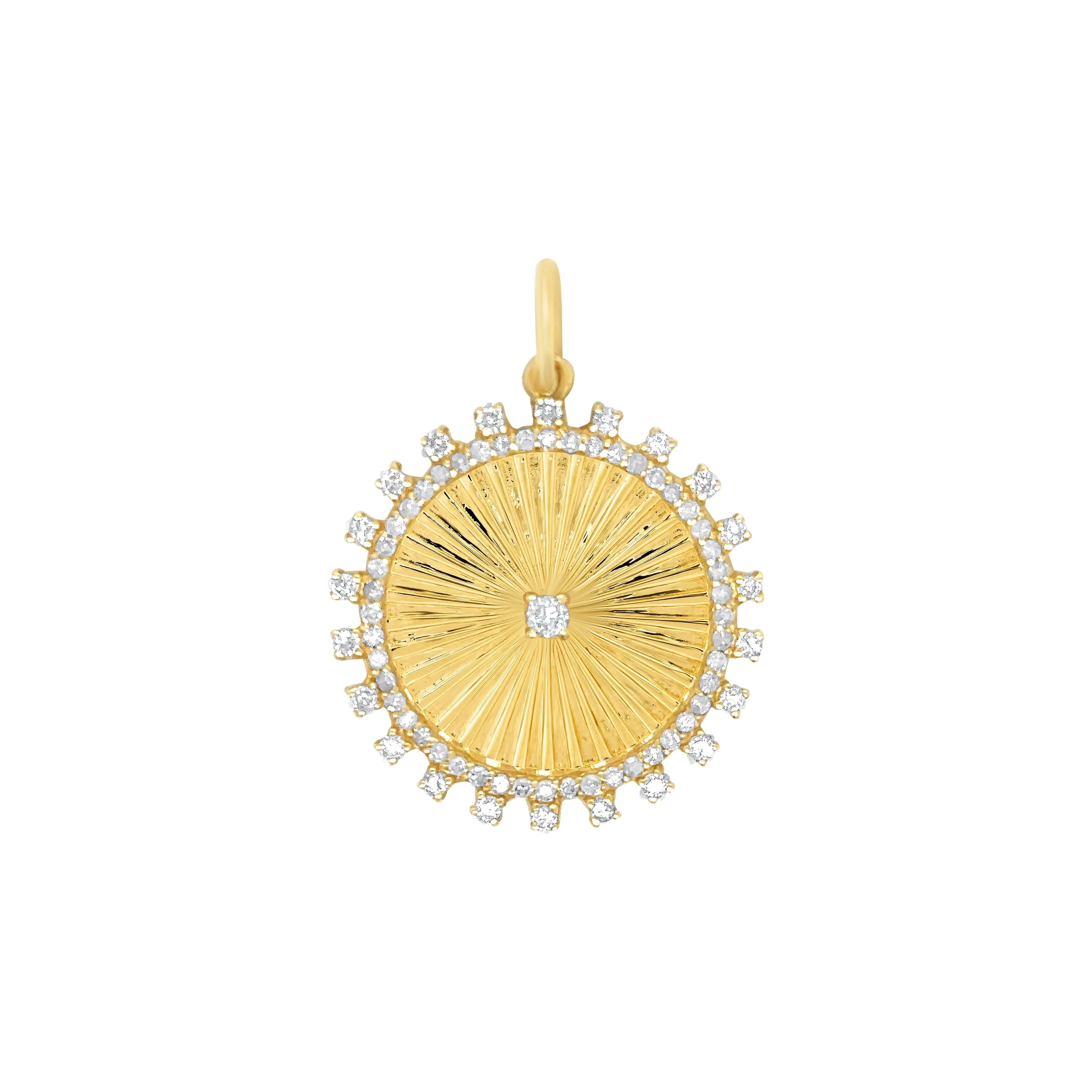 Sunburst Diamond Pendant-Princess Jewelry Shop