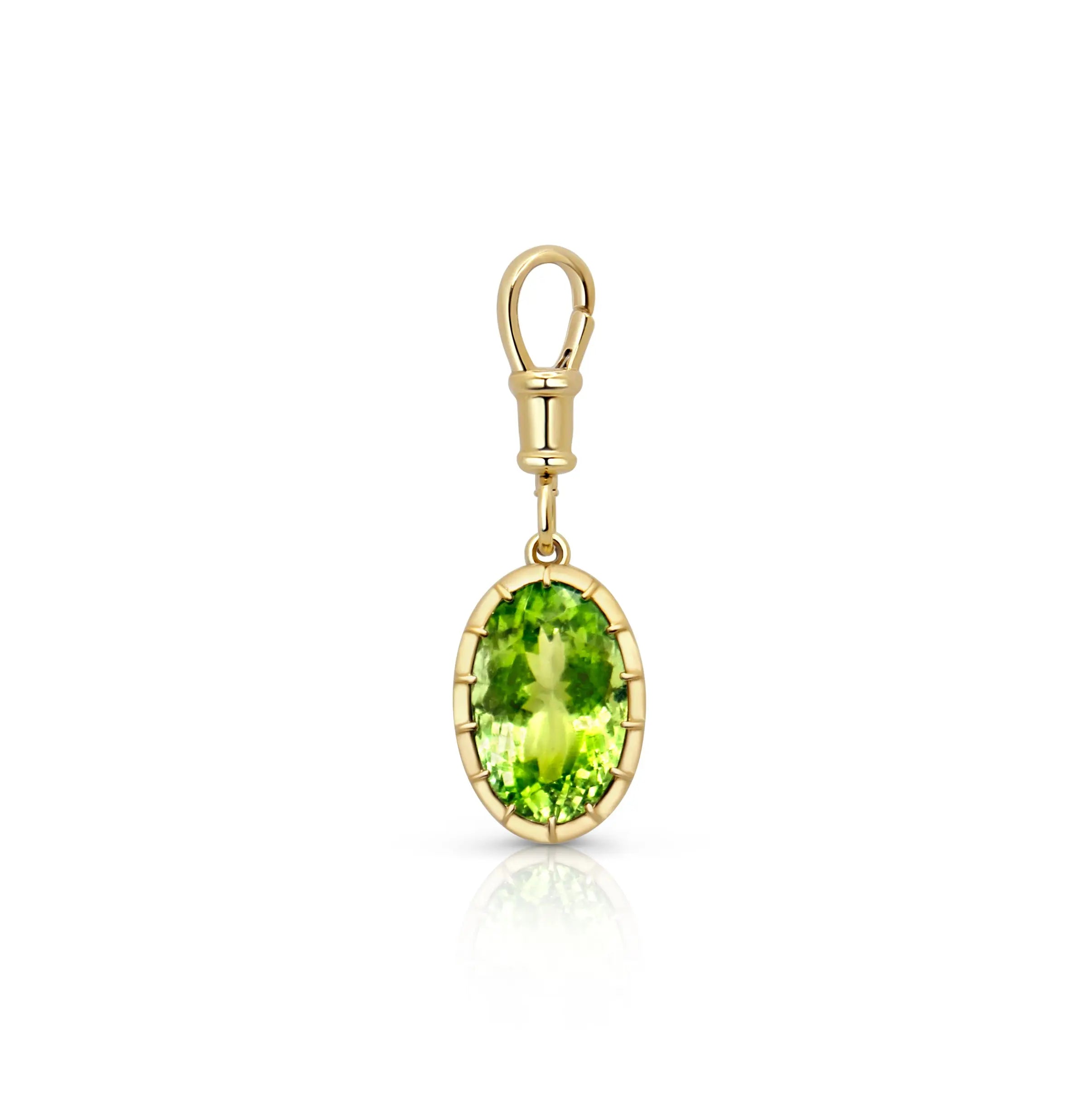   TOURM PEND 18KY OVAL GREEN Princess Jewelry Shop