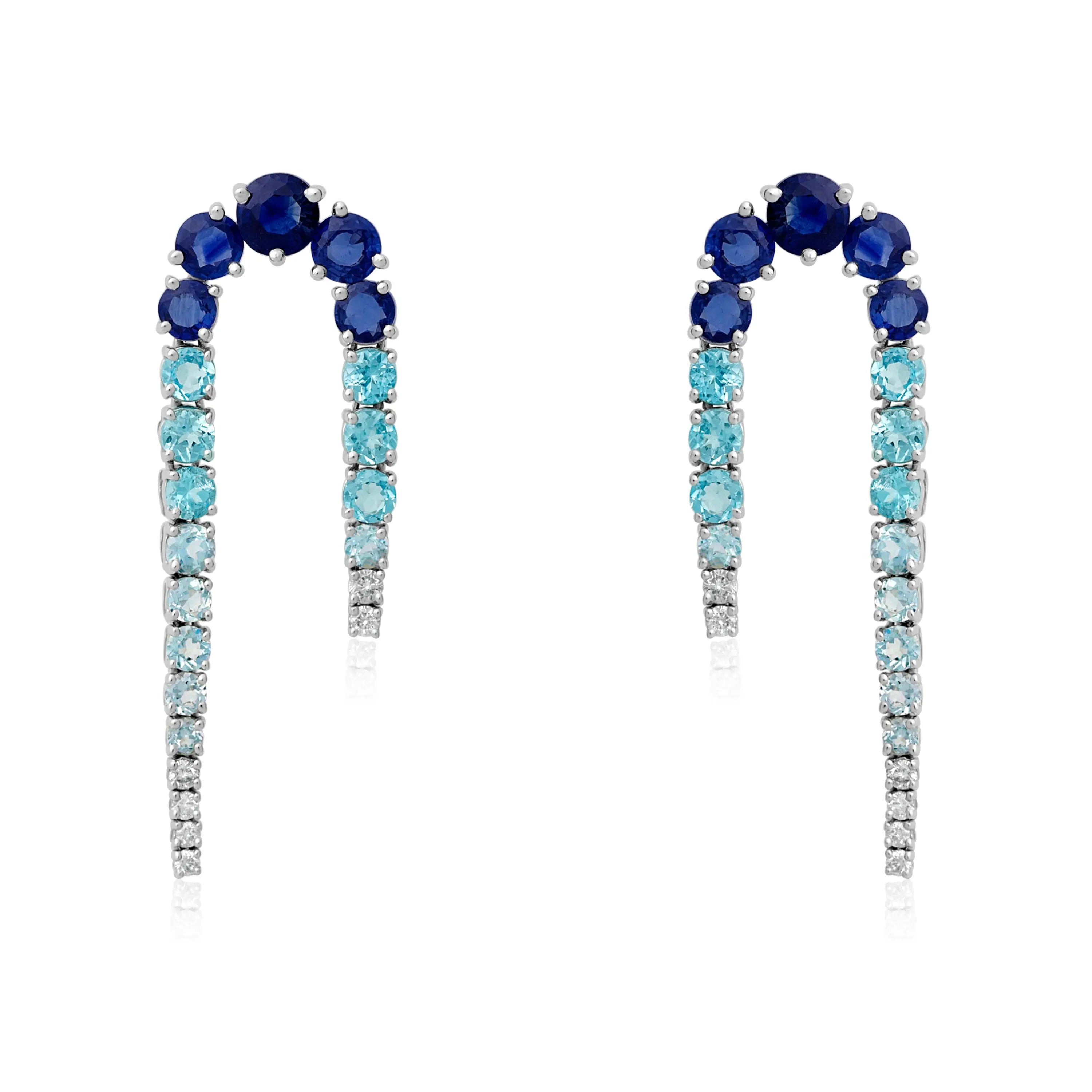 Turn Dancing Blue Gradient Earrings-Princess Jewelry Shop