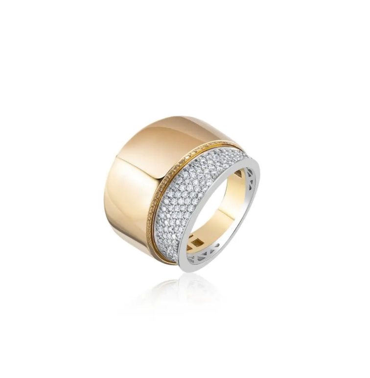 Two-Tone Diamond Band Ring