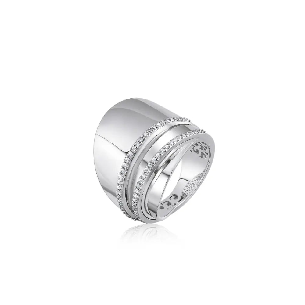 White Gold Diamond Band Ring-Princess Jewelry Shop