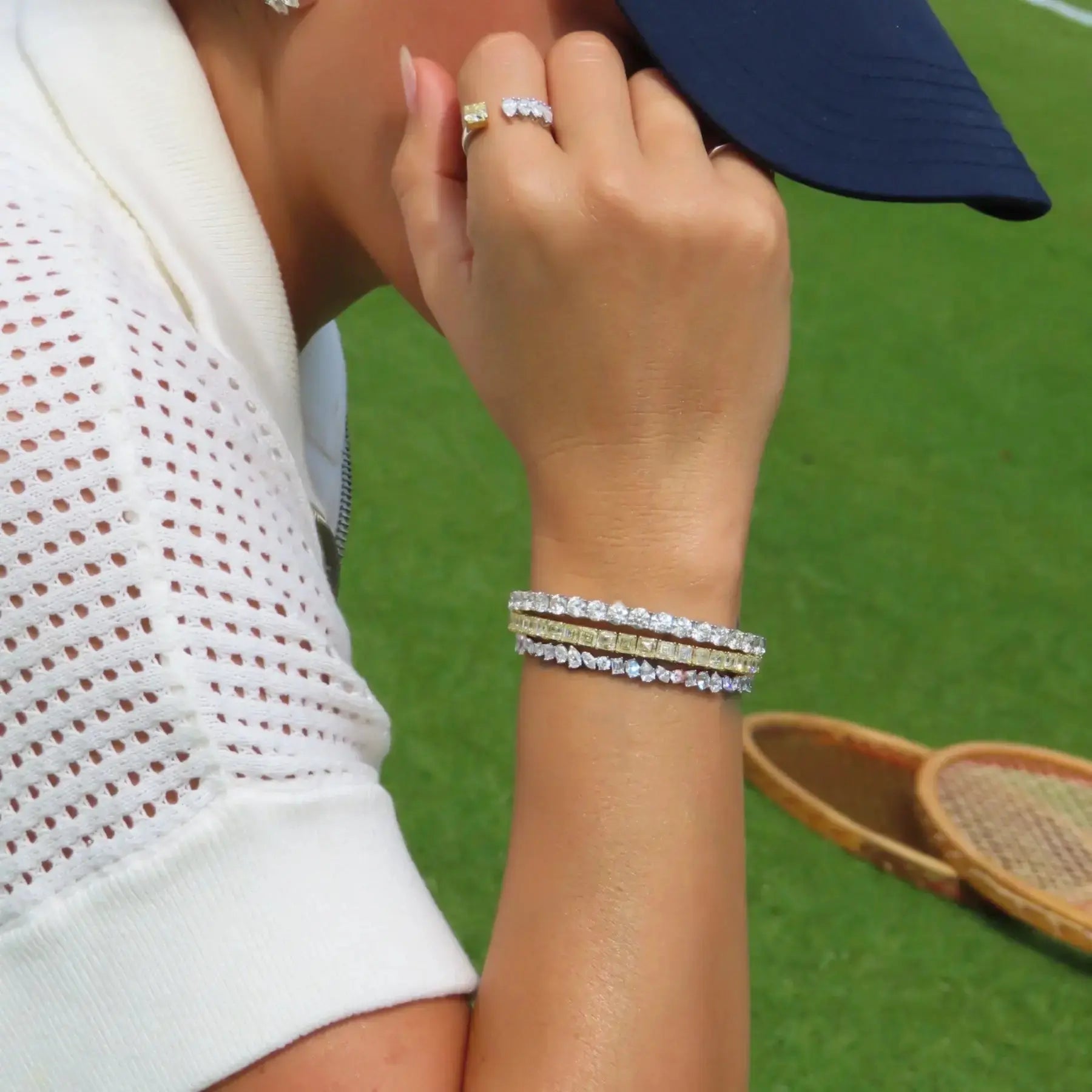   Yellow and White Gold Open Ring with Yellow Diamond & Pear Diamonds Princess Jewelry Shop