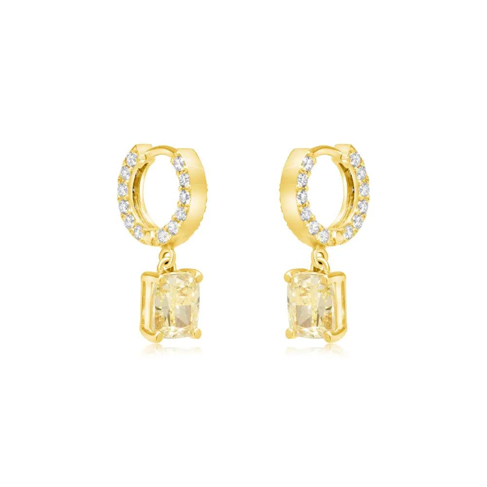 Yellow Diamond Huggies-Princess Jewelry Shop