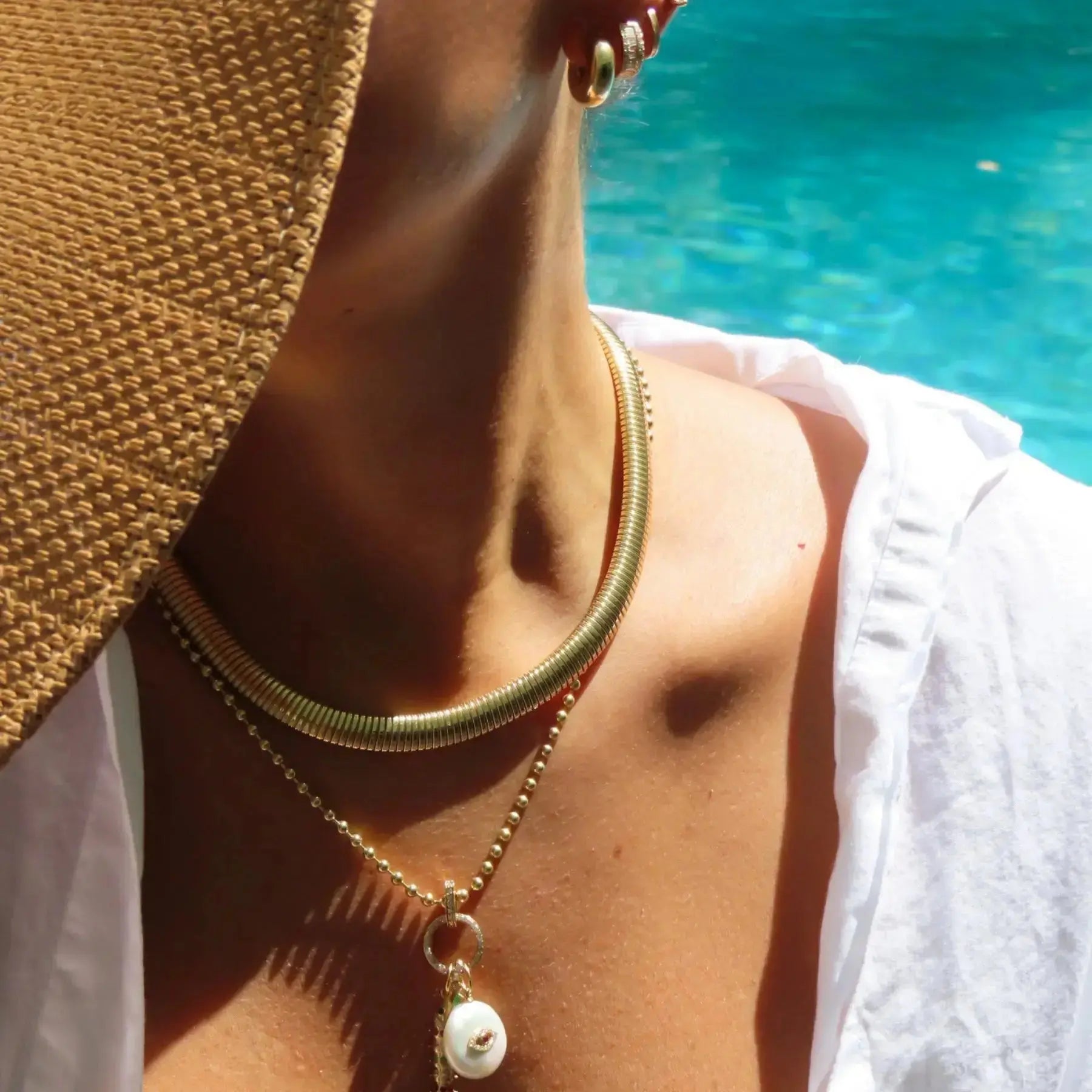   3mm Gold Bead Necklace Princess Jewelry Shop
