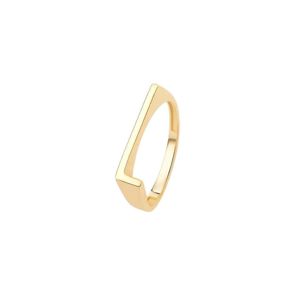   Yellow Gold Letter Ring Princess Jewelry Shop