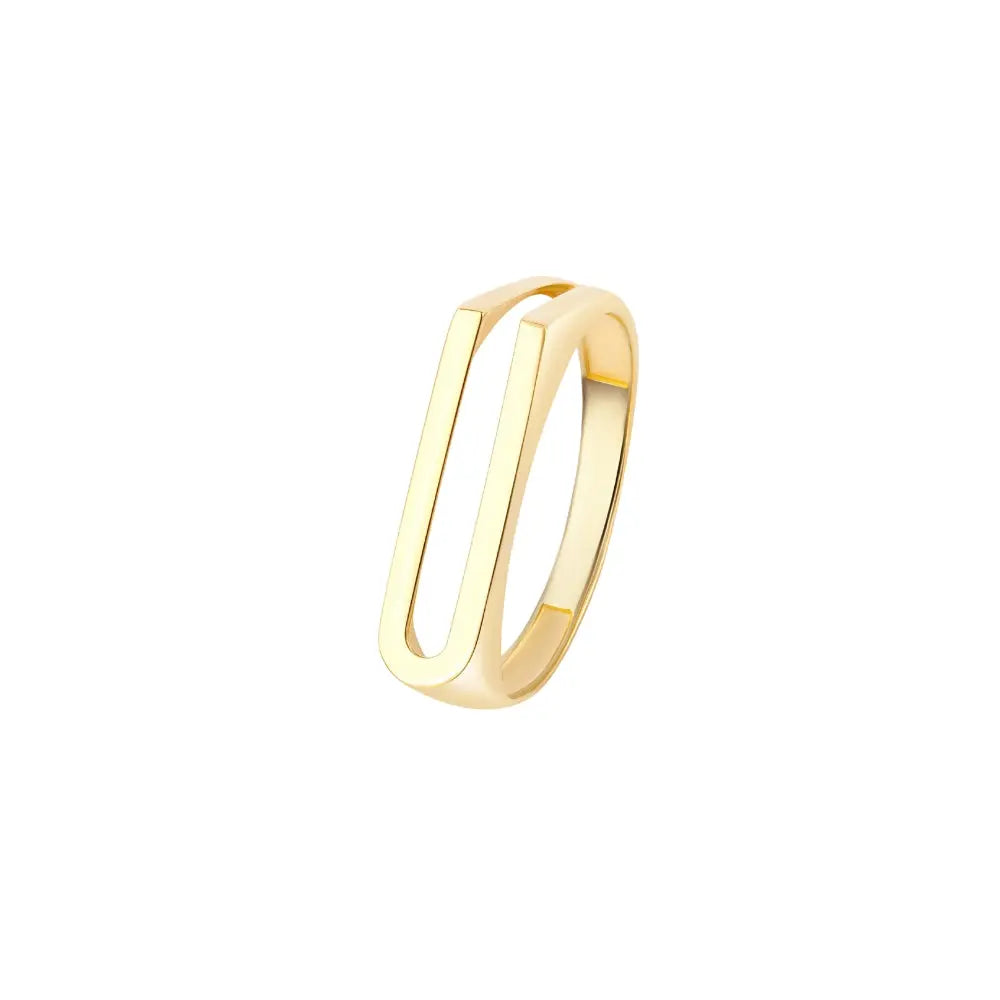   Yellow Gold Letter Ring Princess Jewelry Shop