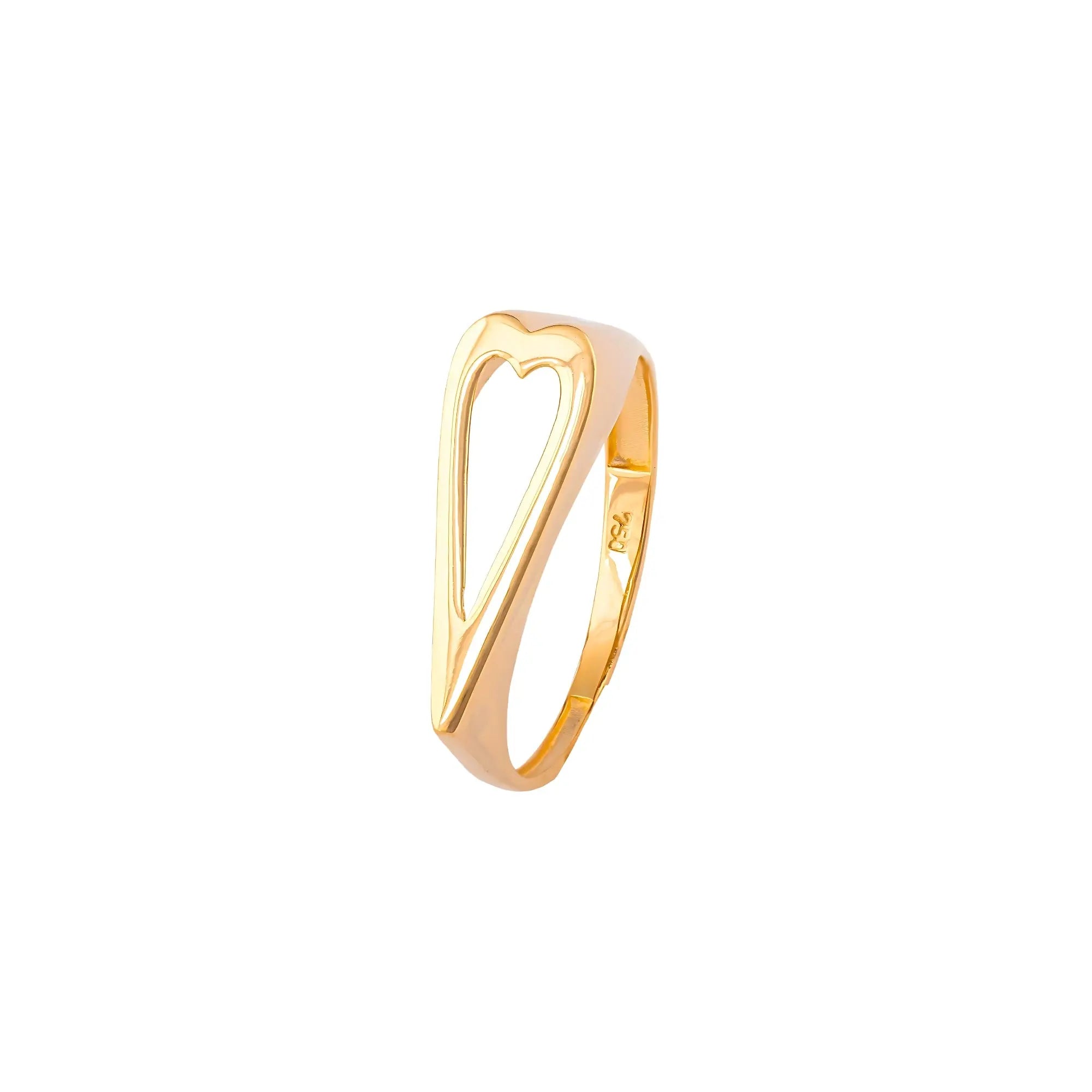   Yellow Gold Letter Ring Princess Jewelry Shop