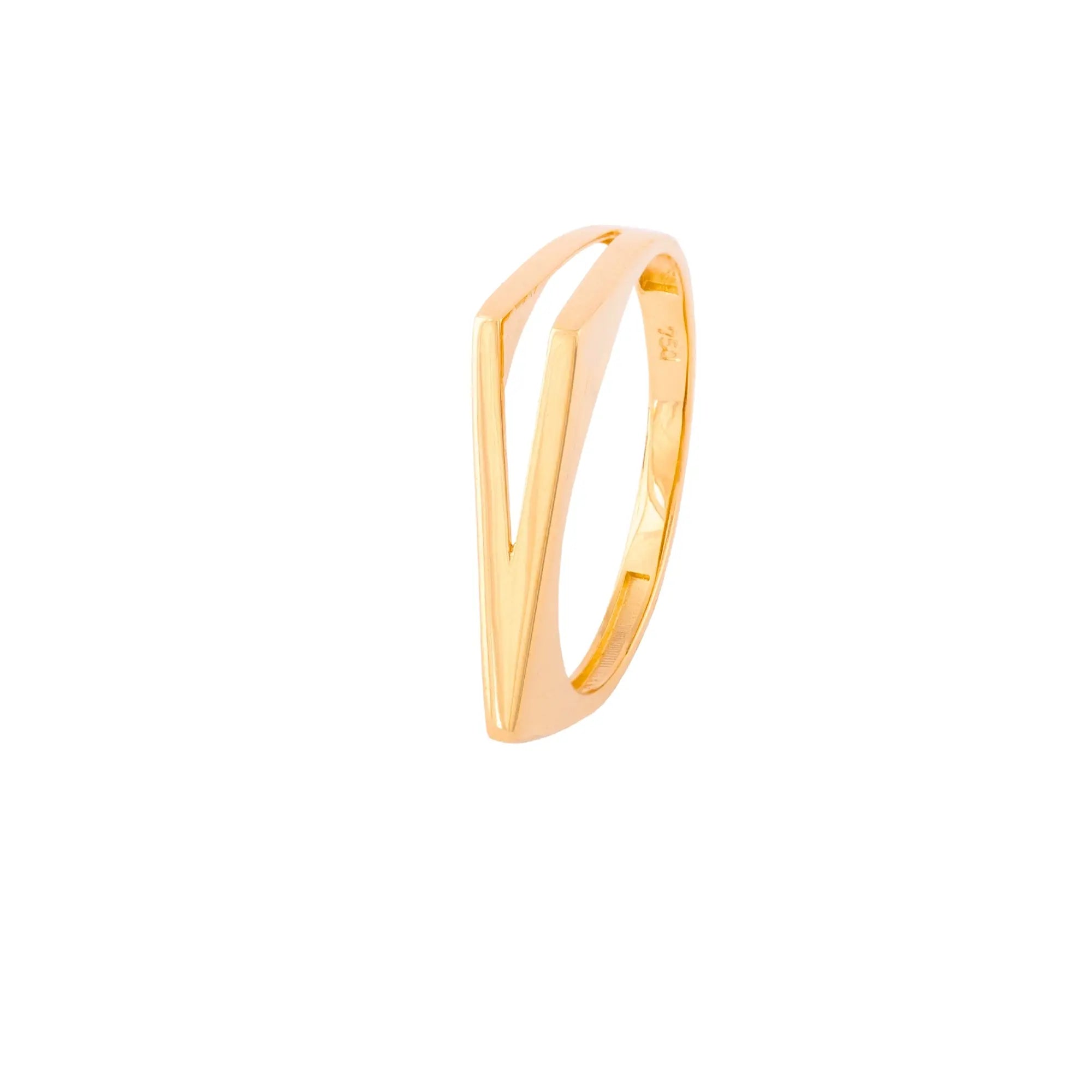   Yellow Gold Letter Ring Princess Jewelry Shop