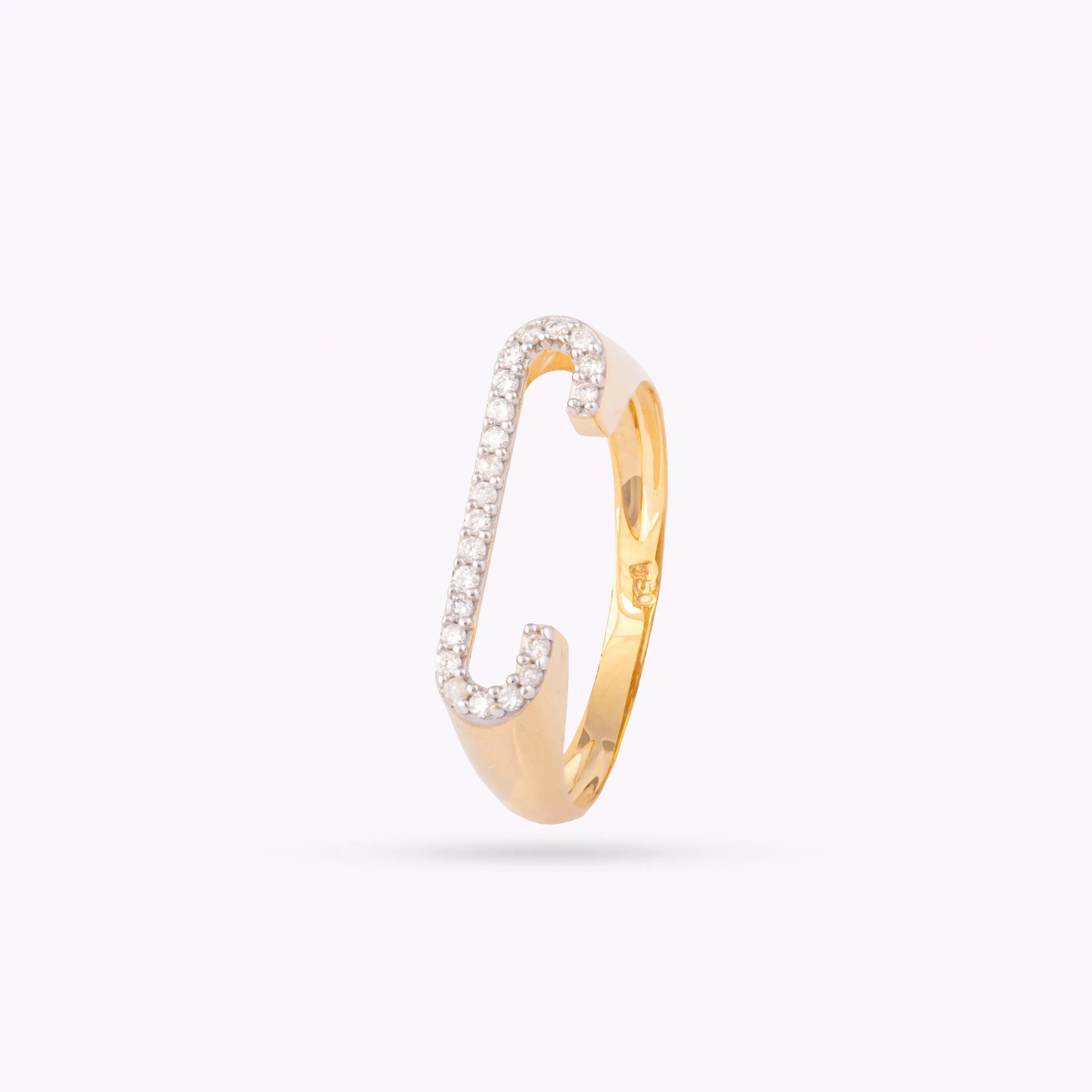   Yellow Gold & Diamond Letter Rings Princess Jewelry Shop