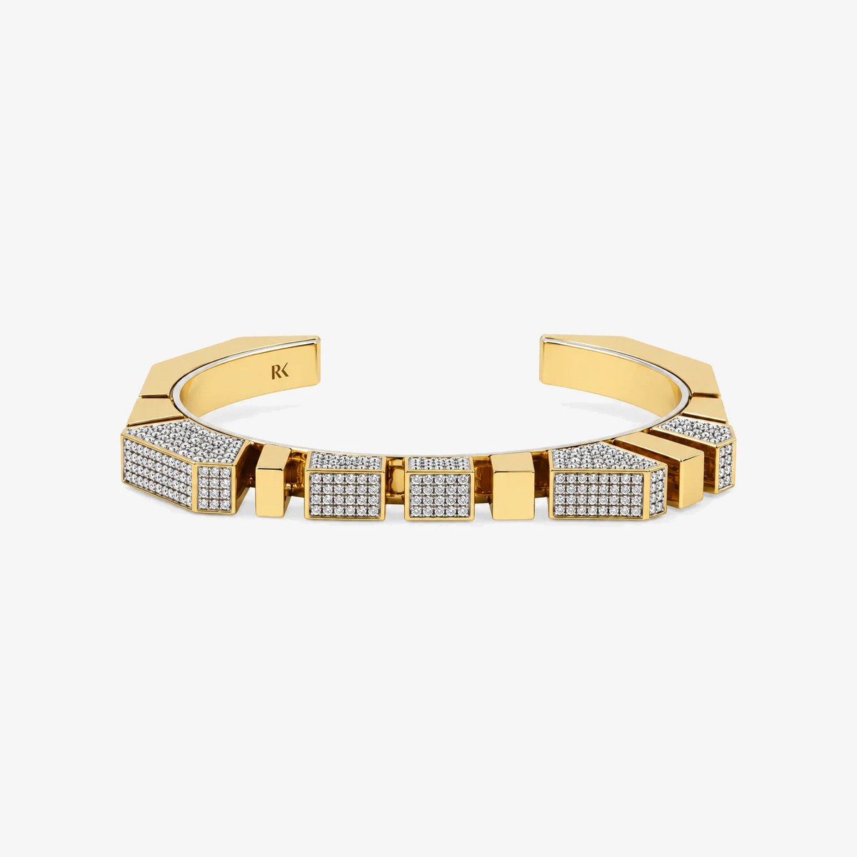 Bangle Bold Full Pave by Rainbow K in 14K Yellow Gold | JJ Jewelry