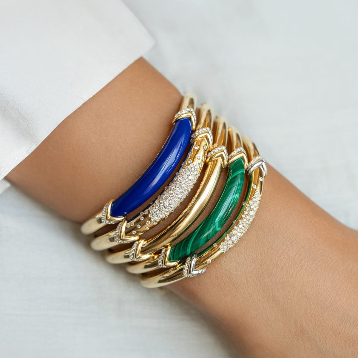Boa Belly Diamond Bangle by L'Atelier Nawbar, lifestyle view 2 | JJ Jewelry