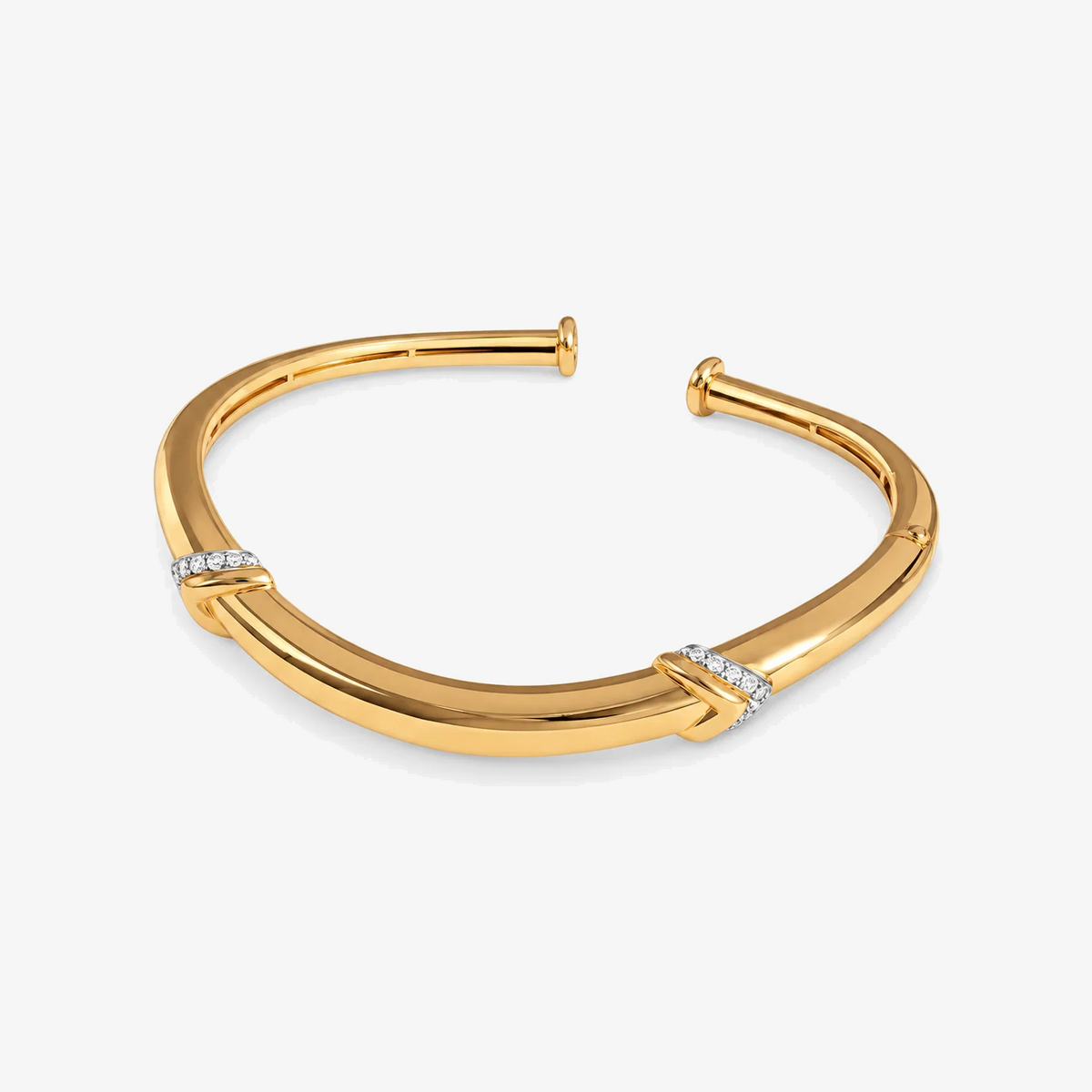 Boa Belly Gold Bangle by L'Atelier Nawbar in 18K Yellow Gold, view 2 | JJ Jewelry