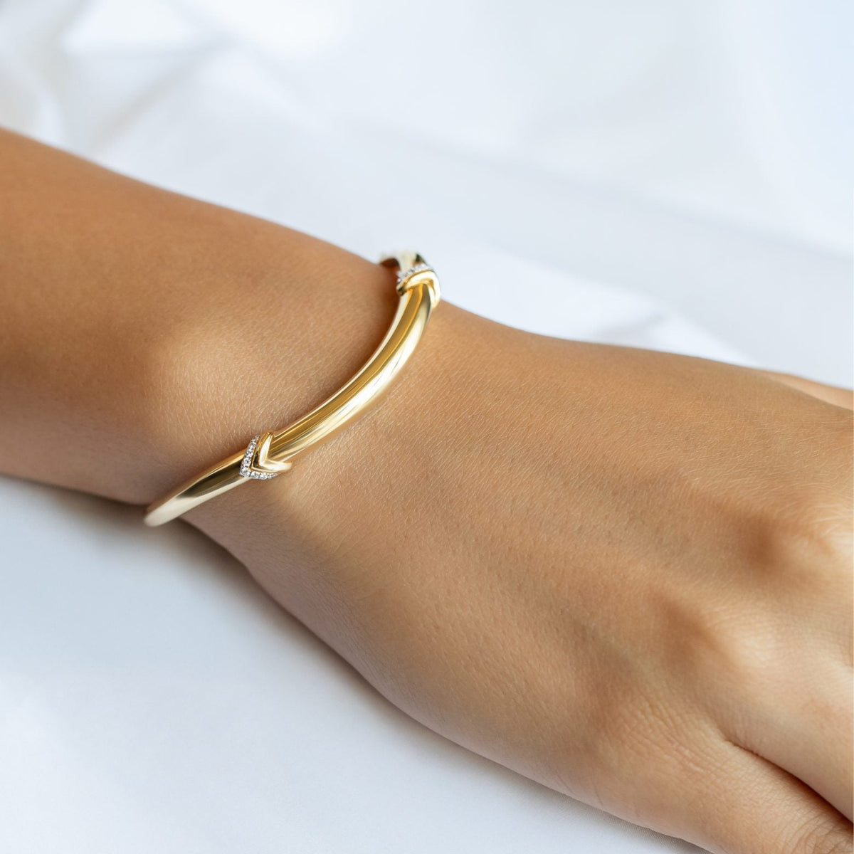 Boa Belly Gold Bangle by L'Atelier Nawbar, lifestyle view 1 | JJ Jewelry
