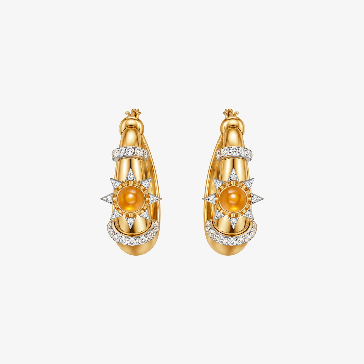 Buoy Star Seed Earrings by L'Atelier Nawbar in 18K Yellow Gold, view 3 | JJ Jewelry