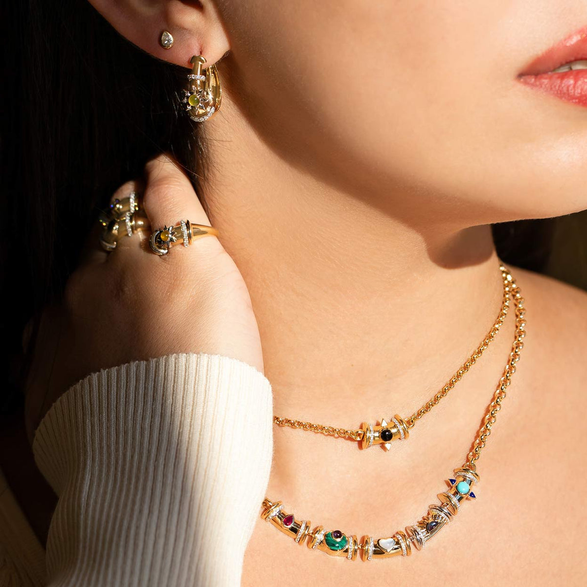 Buoy Star Seed Earrings by L'Atelier Nawbar, lifestyle view 1 | JJ Jewelry