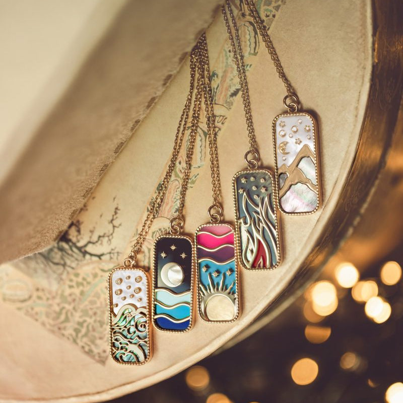 Elements of Love Water Pendant by L'Atelier Nawbar, lifestyle view 1 | JJ Jewelry