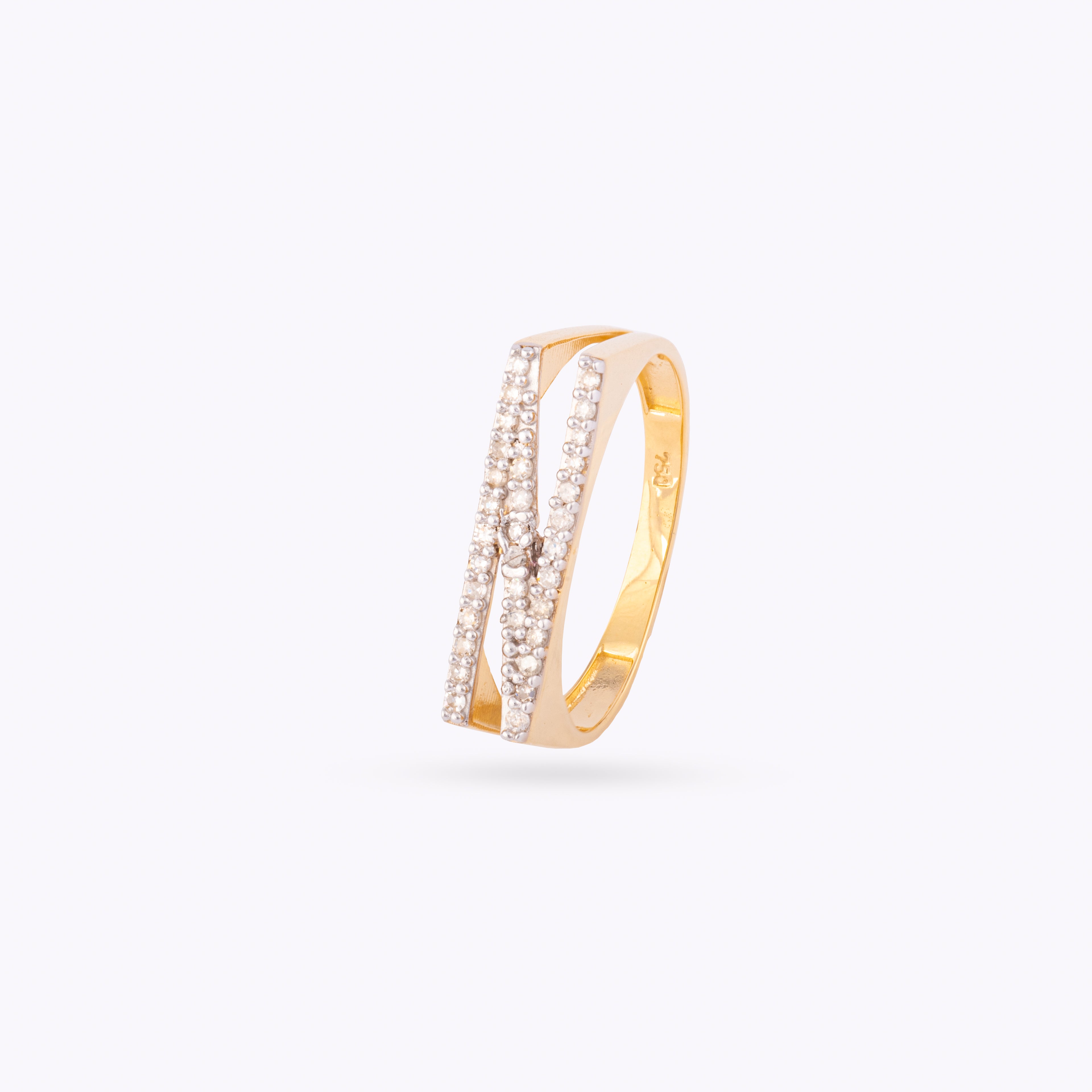 Yellow Gold & Diamond Letter Rings