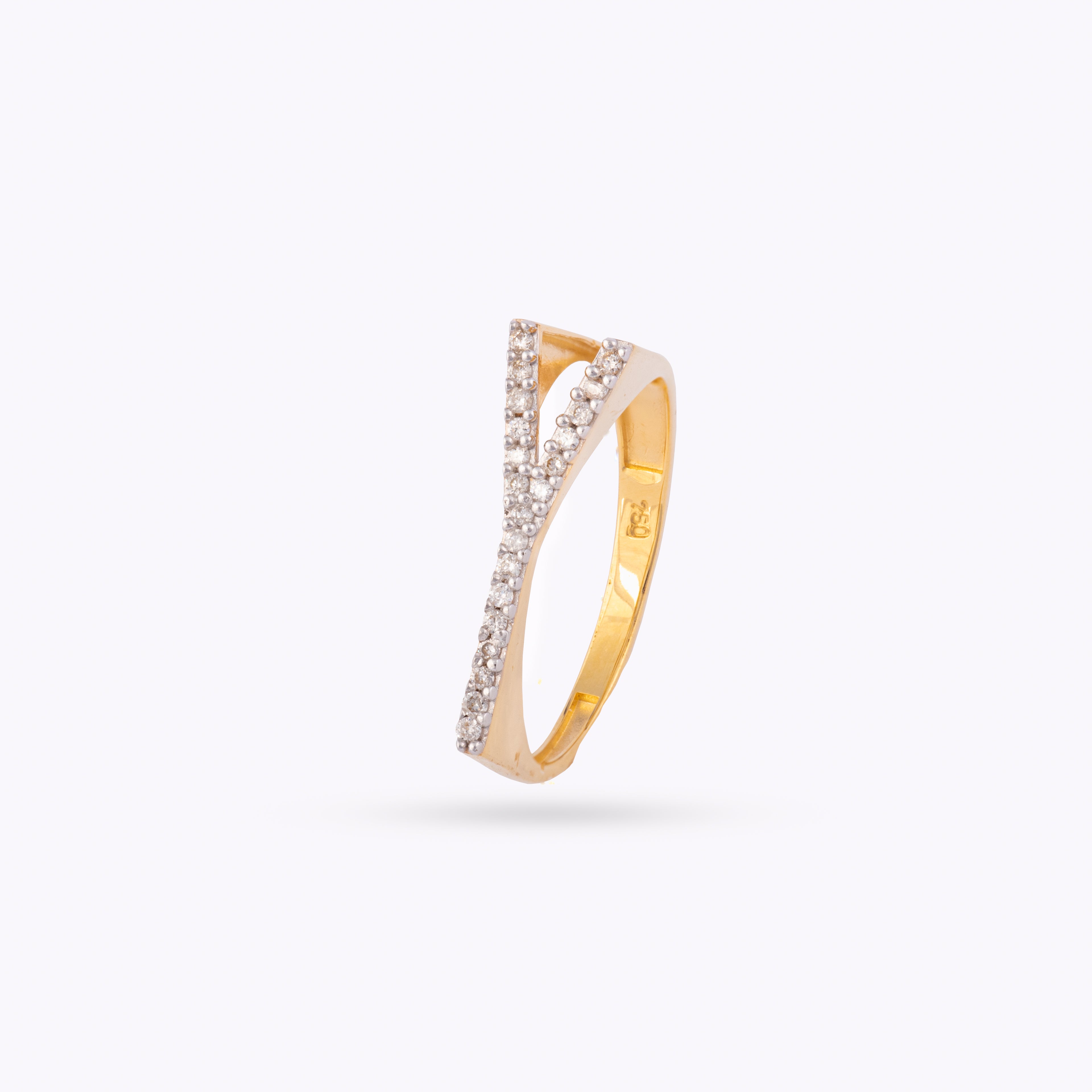 Yellow Gold & Diamond Letter Rings