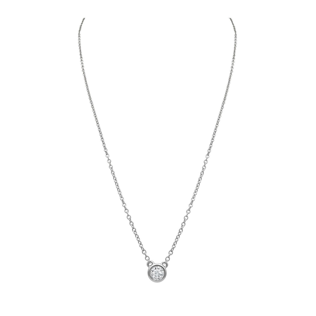 Miracle Diamond Pendant Necklace in 14K White Gold | JJ Jewelry Miami