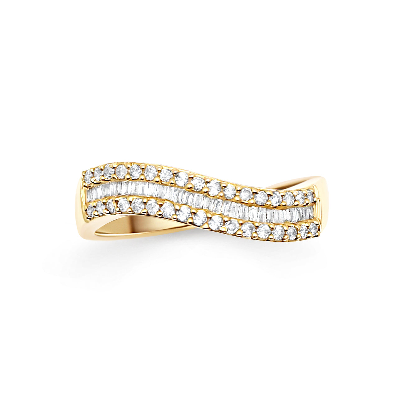 Wave Diamond Ring
