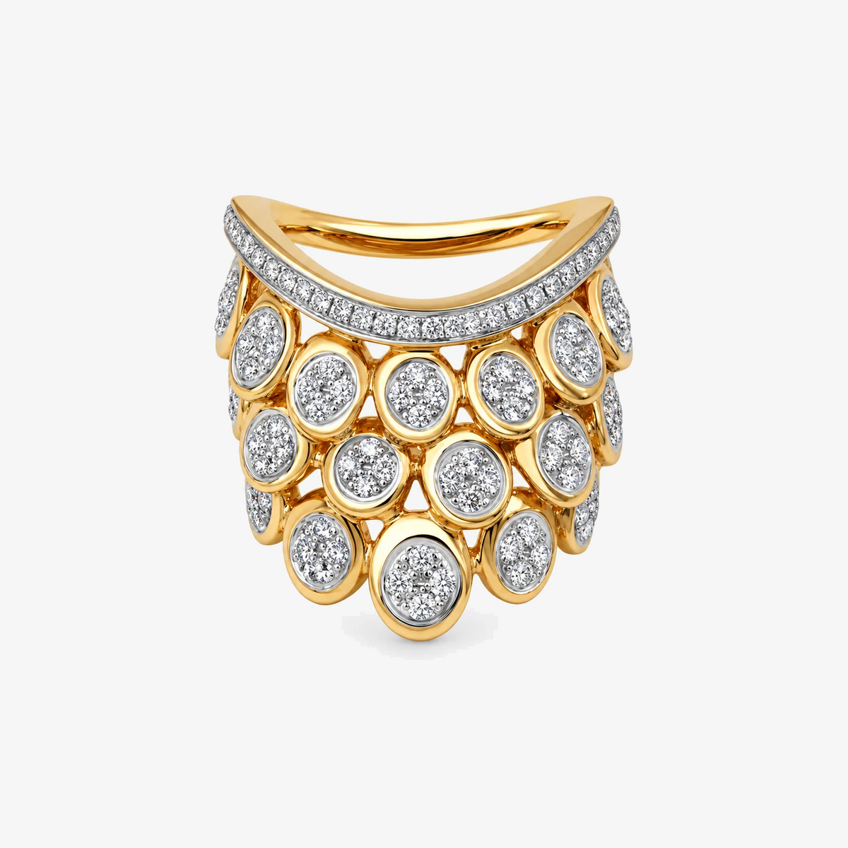 Ring Blossom Pave by Rainbow K in 14K Yellow Gold | JJ Jewelry