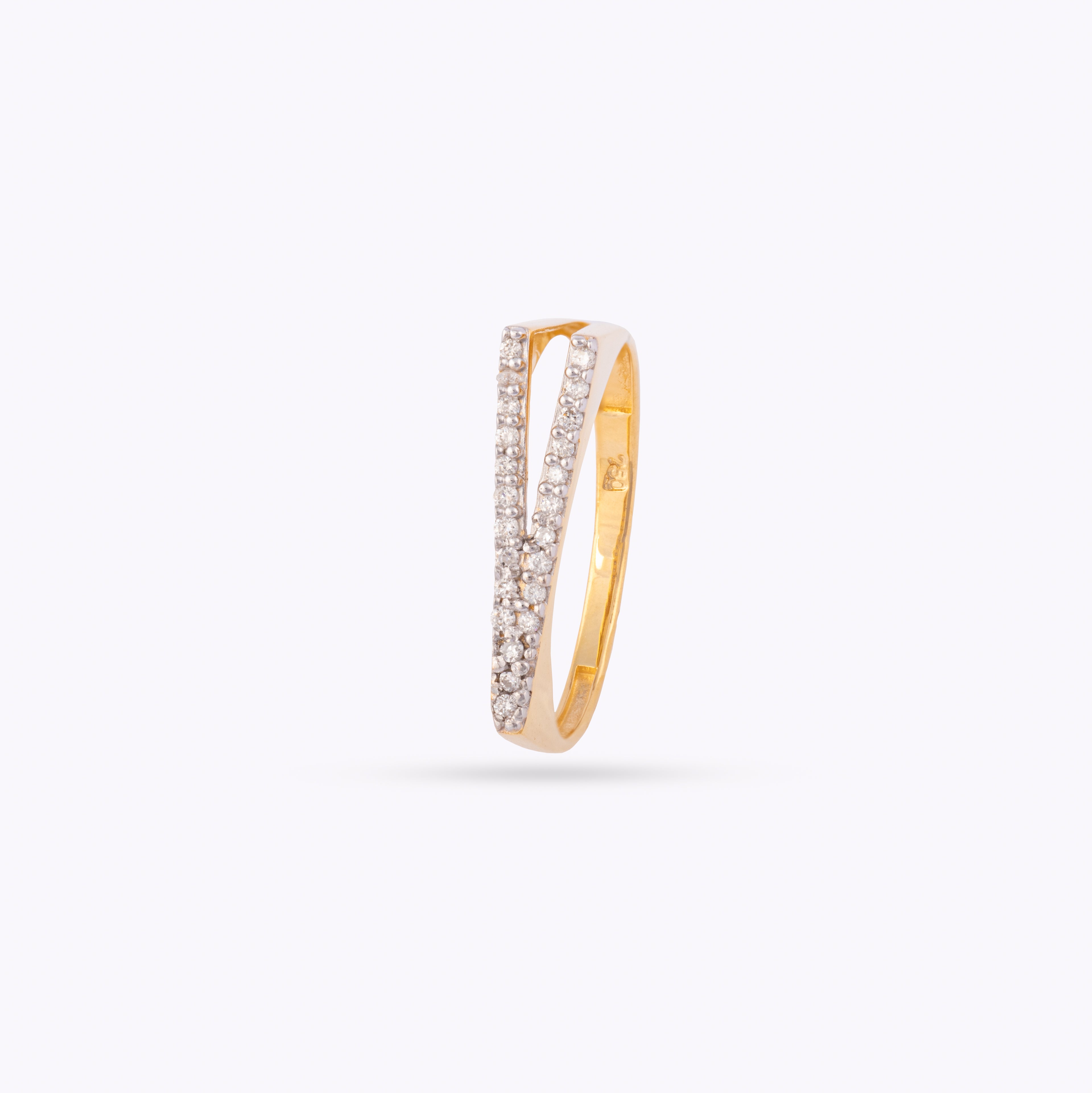 Yellow Gold & Diamond Letter Rings