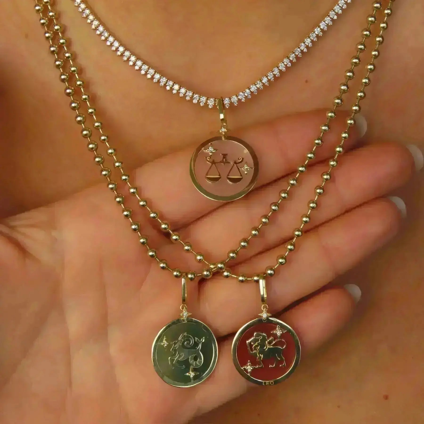 Zodiac pendant fine jewelry JJ Charm Bar collection